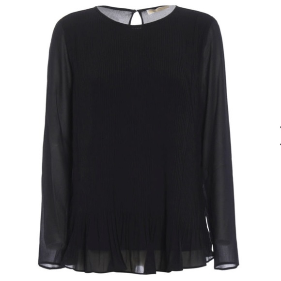 Michael Kors Black Pleated Blouse - Picture 6 of 10